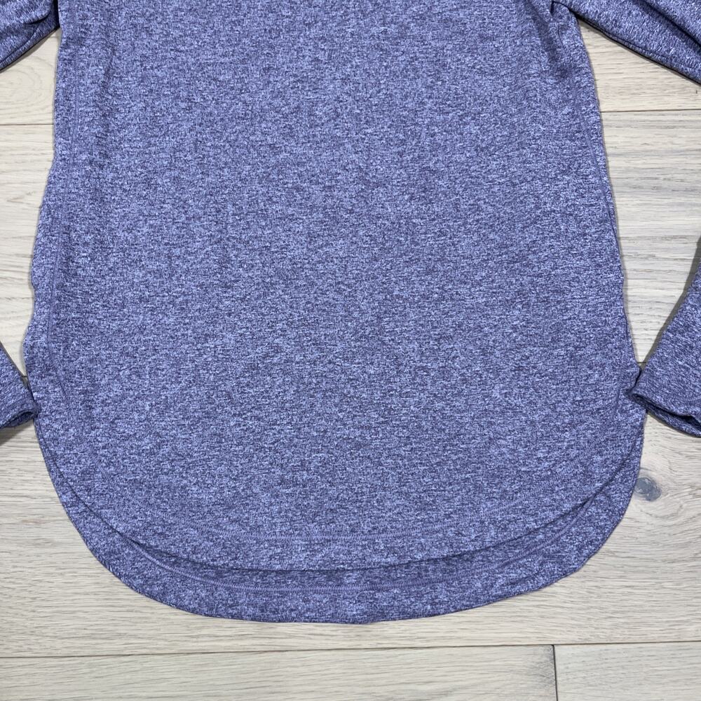 Athleta Womens Sz XS Performance T-Shirt Top Heathered Purple Stretch Athleisure - Picture 5 of 10